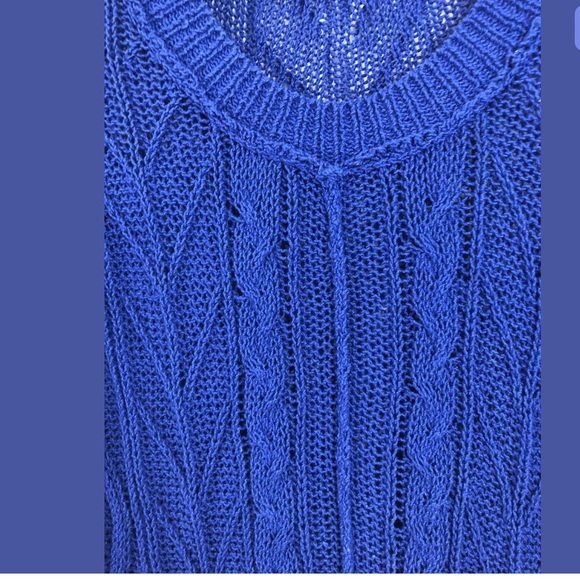 Sparrow Anthropologie Blue Cable Knit Sweater - Picture 2 of 5